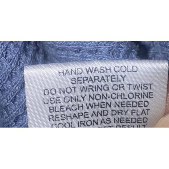 Hippie Rose Women’s Blue Waffle Knit Button Down Long Sleeve Blouse Top Sz S - Picture 7 of 9